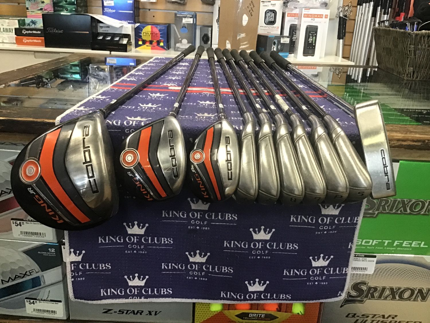 Cobra King Jr set LH Driver, Fwy, Hybrid, 6,7,8,9PW, SW &amp; Putter
