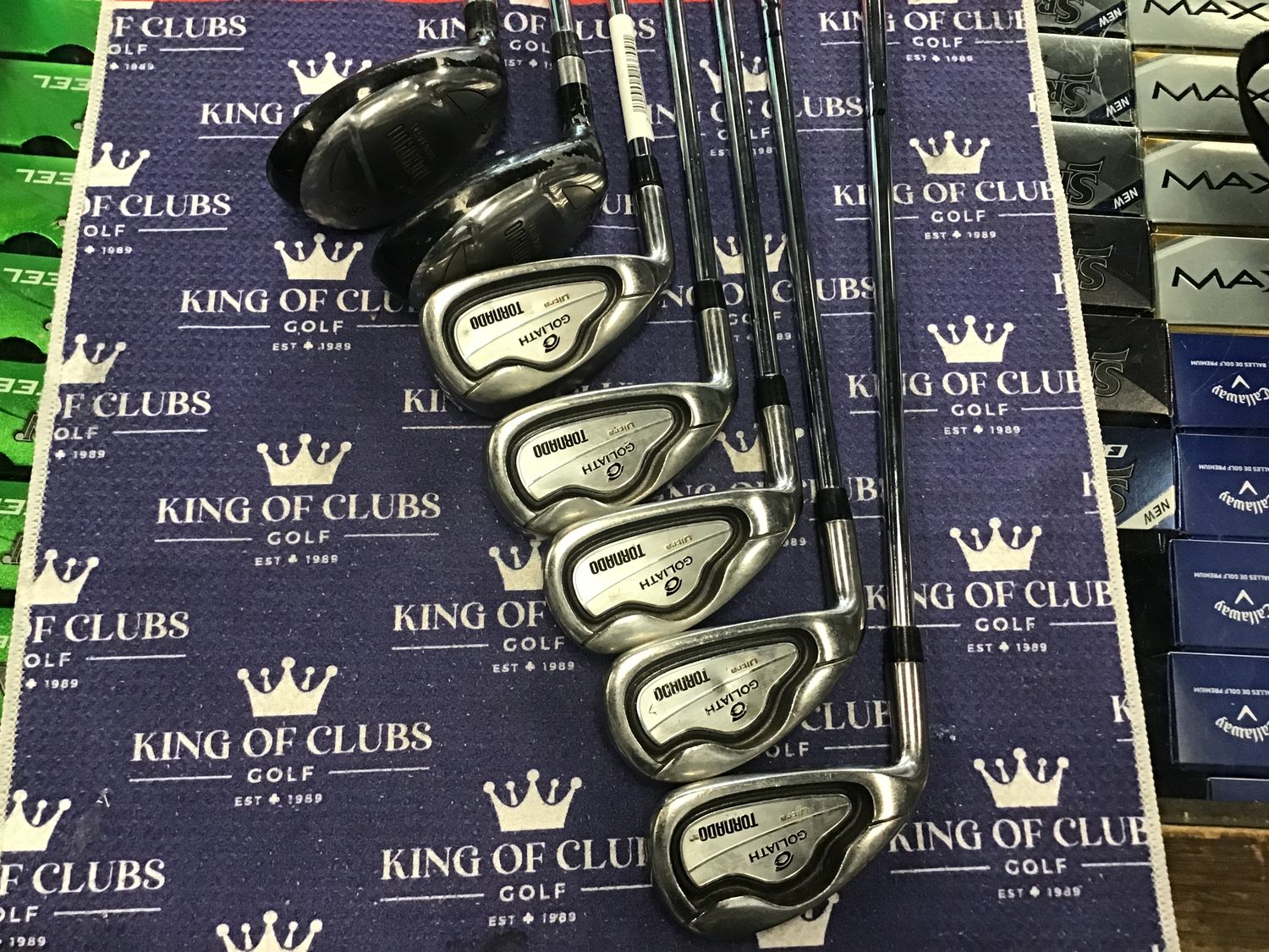 Used Goliath Tornado LH Steel Reg 3,4 Hybrid 5-9 Irons