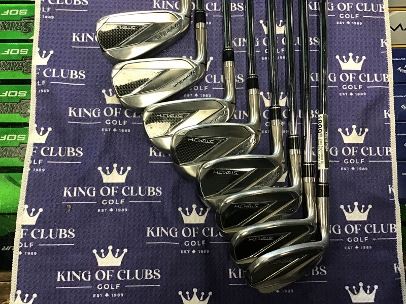 Used TaylorMade Stealth Irons Lh 5-PW + AW + SW Steel Reg