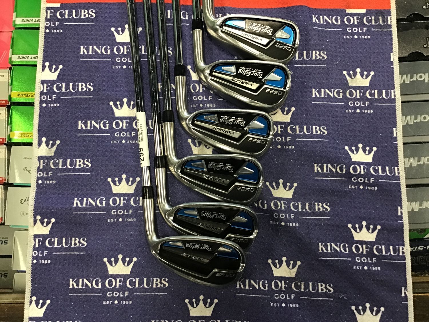 Used Tour Edge C522 Iron Set RH 5-PW  Steel Reg Flex
