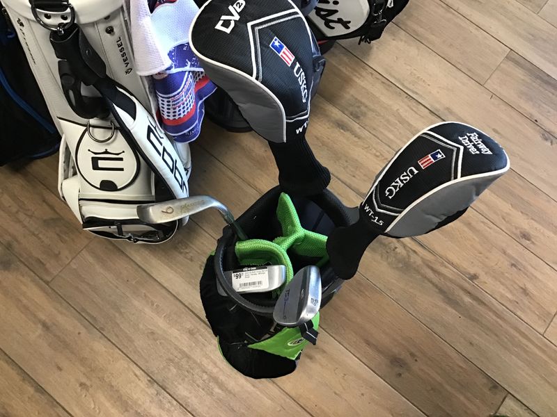 Used US Kids Junior Set LH Driver, Fairway, WEddge Putter