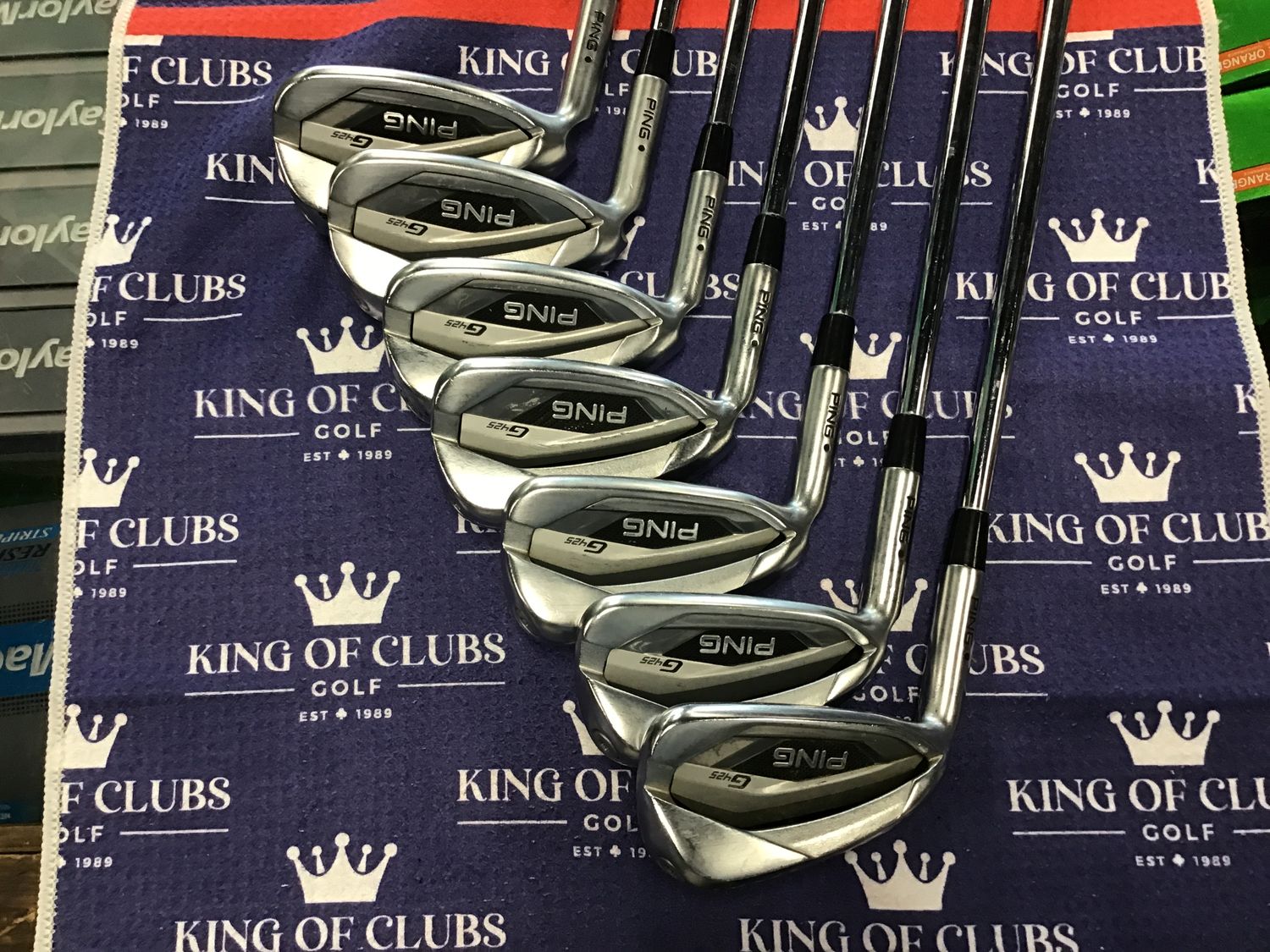 Used Ping G425 Irons 5-PW+GW LH Steel Stiff