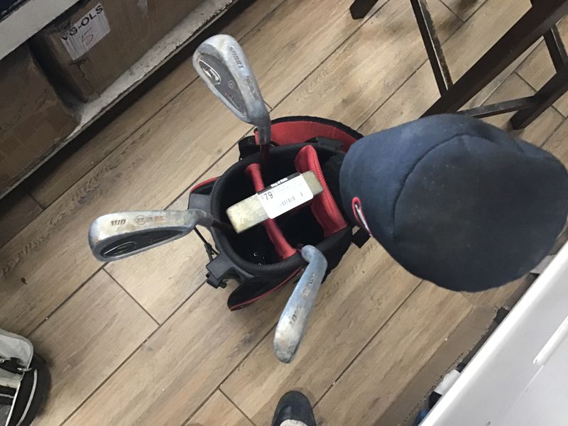 Used Ram Junior RH Package Bag, Driver mHybrid 3 irons &amp; putter
