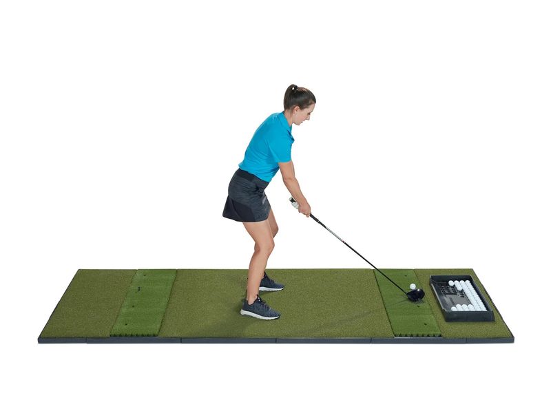 Fiberbuilt Grass Series Studio Golf Mat - Double Hitting - 10'x4'