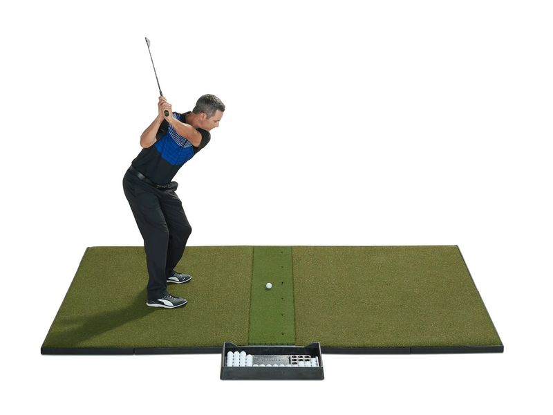Fiberbuilt Grass Series Studio Golf Mat - Center Hitting - 9'x6'