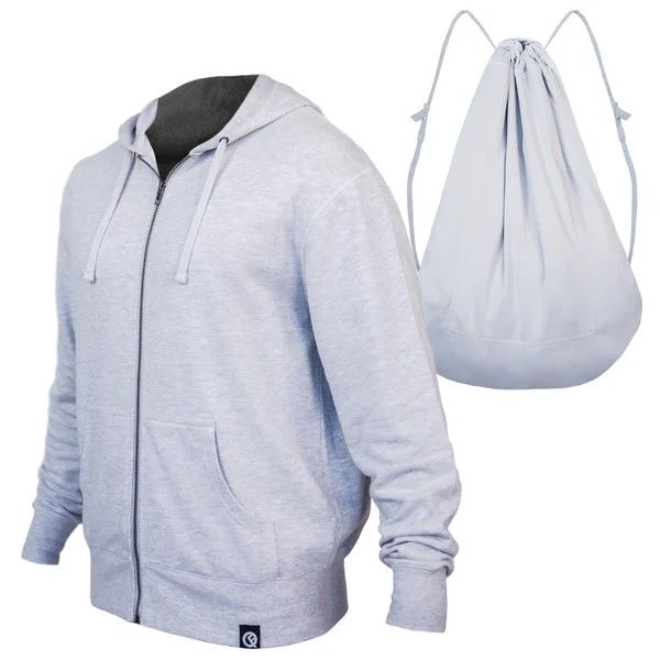 Sudadero Zipper Gris Marmoleado