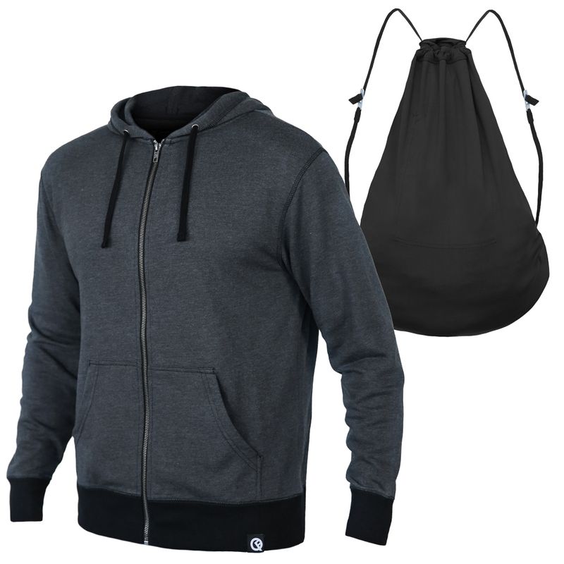 Sudadero Zipper Gris Metálico
