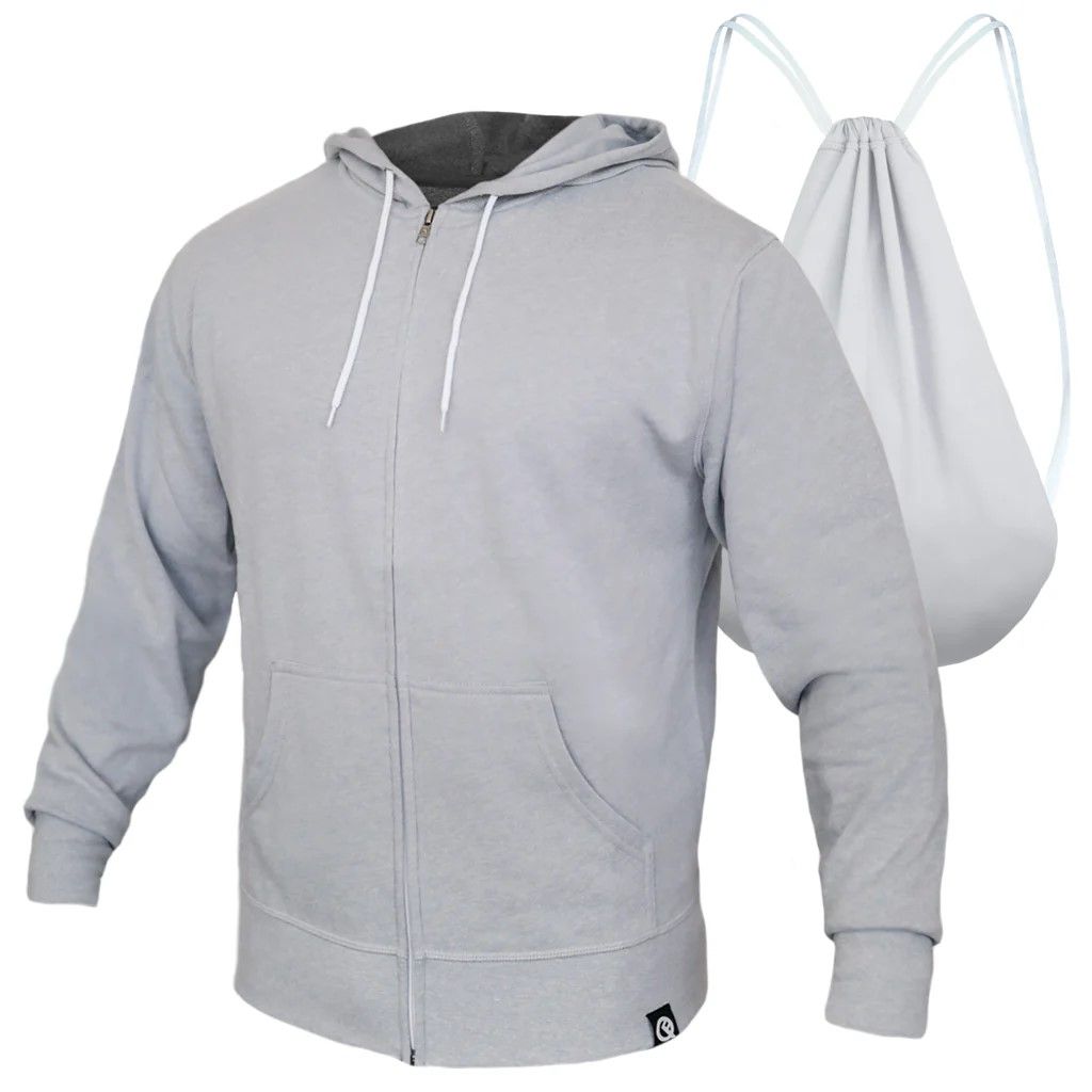 Sudadero Zipper Lite Gris Marmoleado