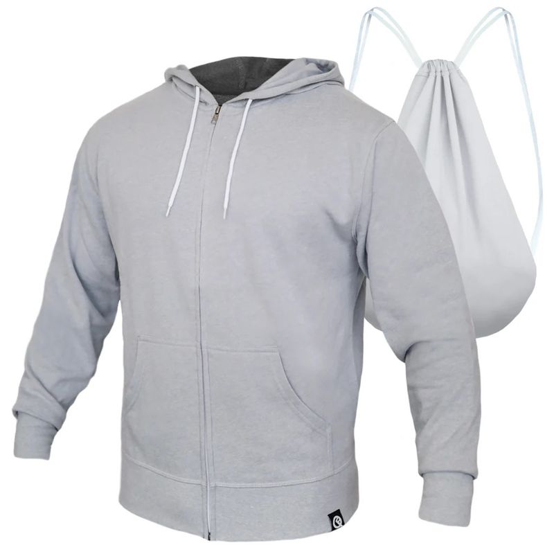 Sudadero Zipper Lite Gris Marmoleado