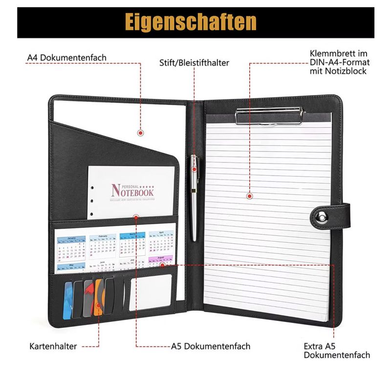 Dokumentenmappe mit Klemmbrett für Ihre Prüfung & Wartung Dokumentenmappe mit Klemmbrett für Ihre Prüfung & Wartung