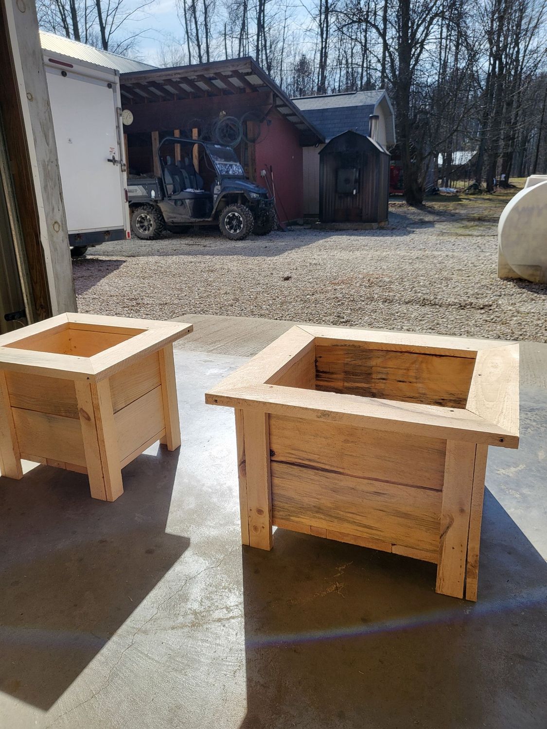 Wooden Pine Flower Pots