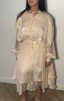 Claire Dress Champagne gold