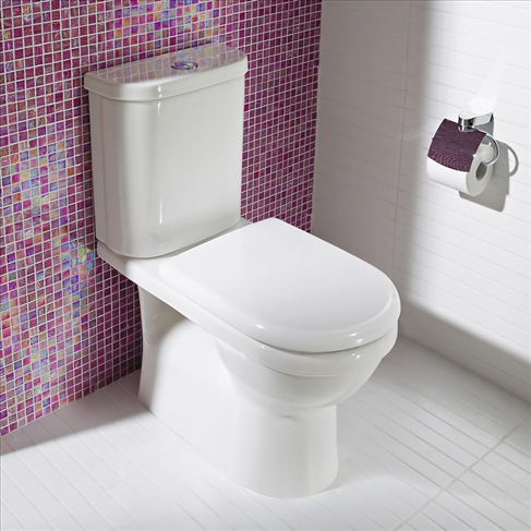 Fowler Newport Close-Coupled Toilet Suite - Bottom Inlet