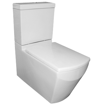 Cotto Tetragon Close Coupled Flush To Wall Toilet Suite