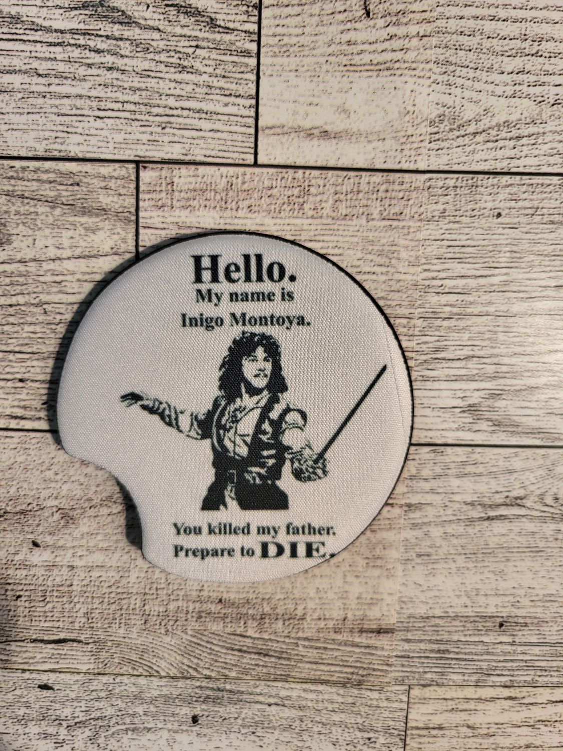 Car Coasters- Individual-Inigo montoyo (hello my name is)