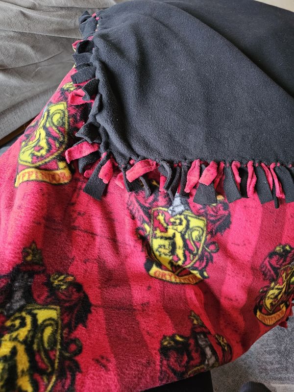 Polar Fleece Blankets-Gryffindor(Black)