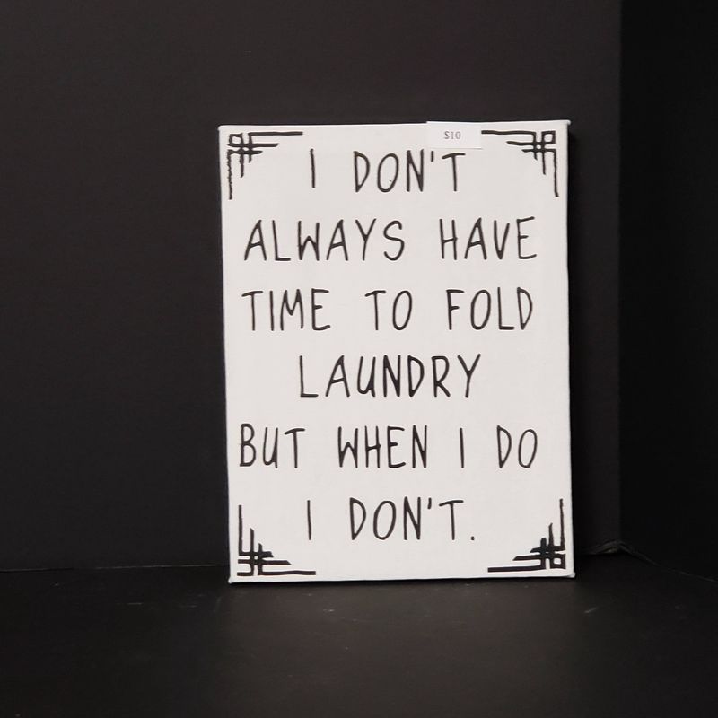 Snarky humor-Folding laundry