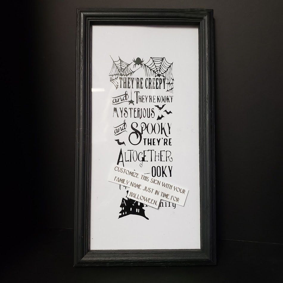 Halloween Collection-Adams Family Sign