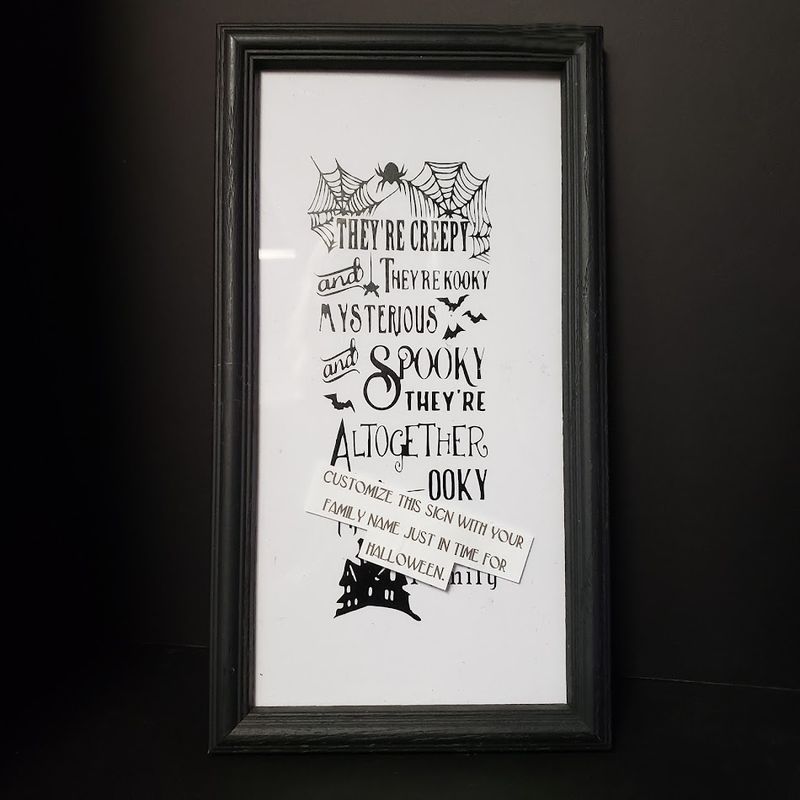 Halloween Collection-Adams Family Sign