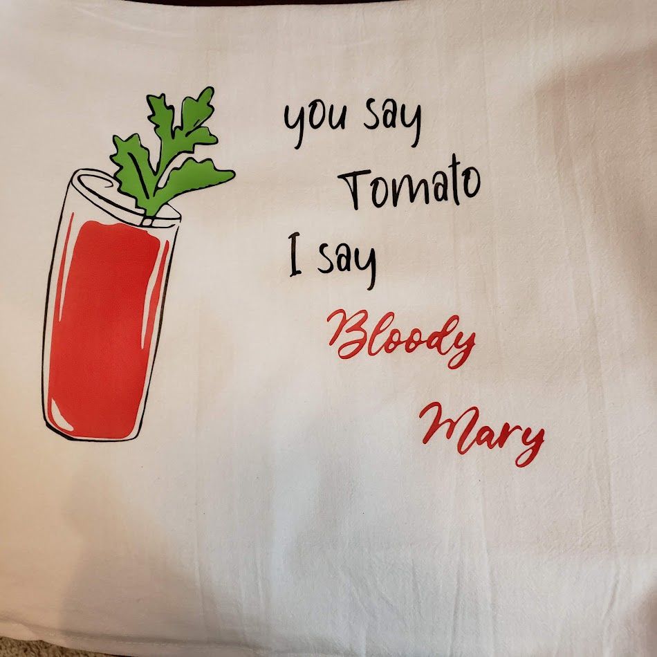 Flour Sack Towels-Bloody mary