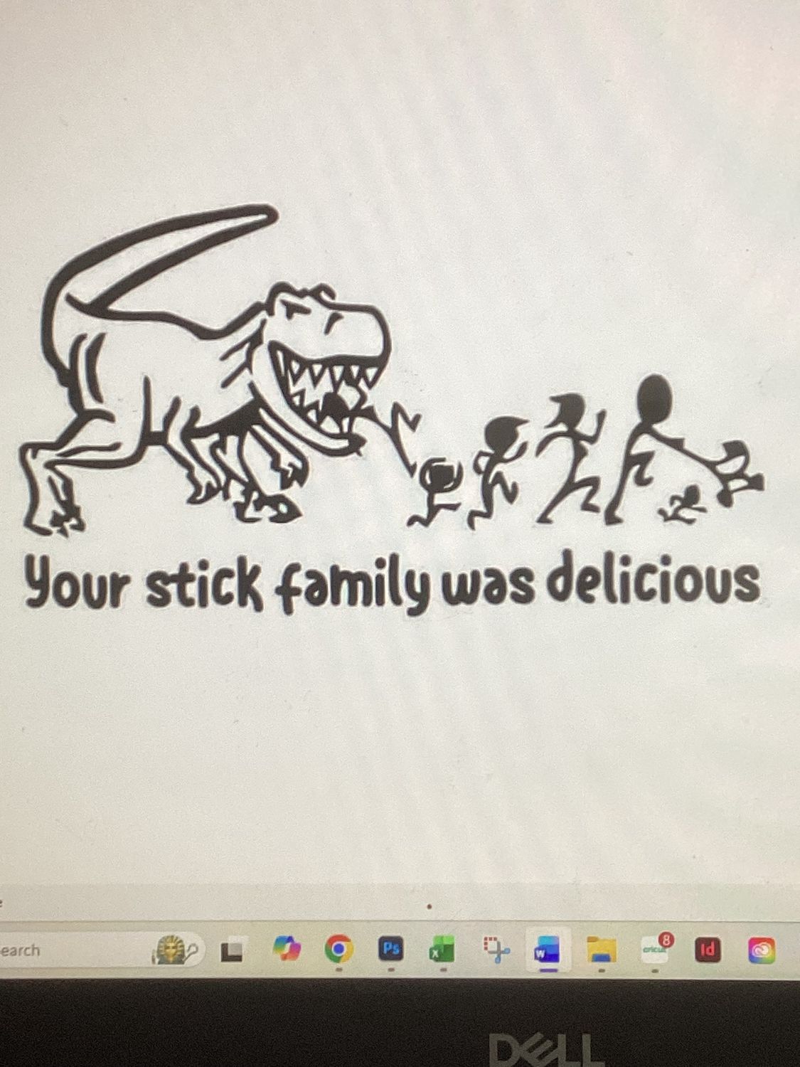 Decals-T-Rex Stick Figures