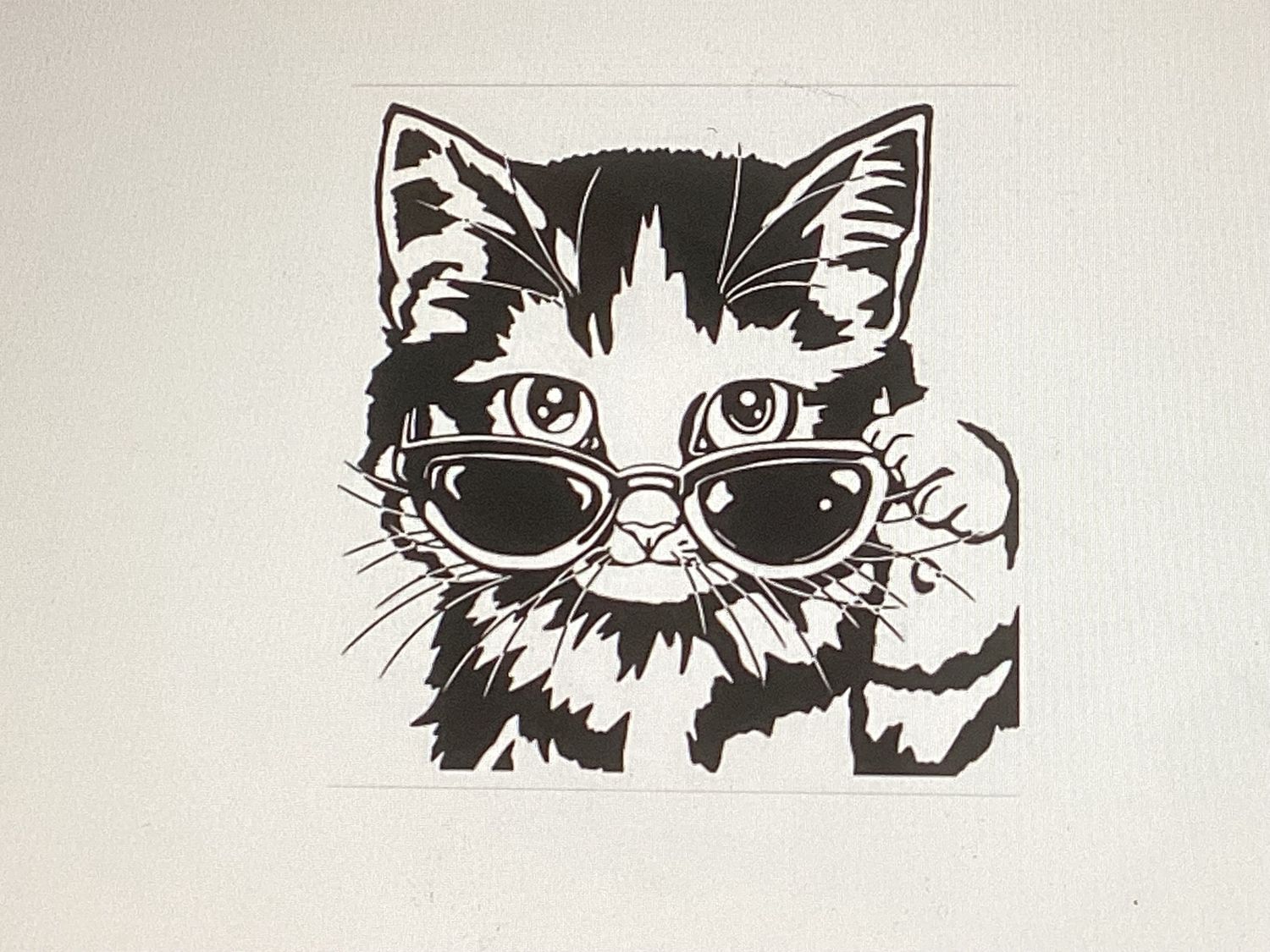 Decals-Kitten in Glasses