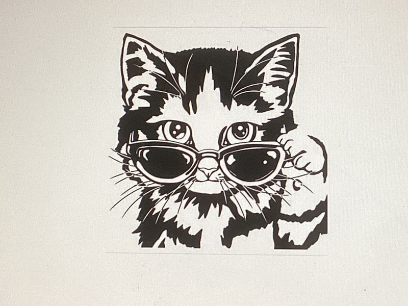 Decals-Kitten in Glasses