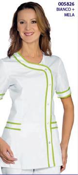 Casacca brasilia bianco ins verde mela taglia L