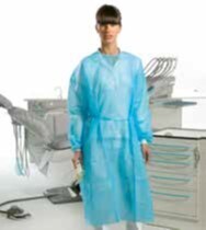 30.D1302 Camice TNT Azzurro POLSINI