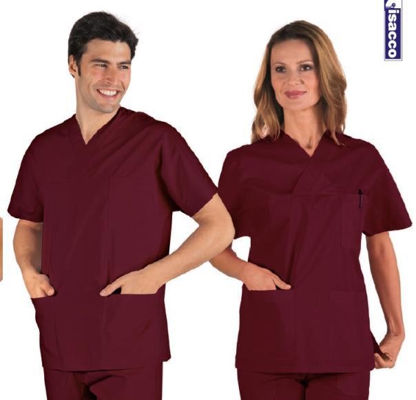 Casacca collo a V bordeaux taglia M