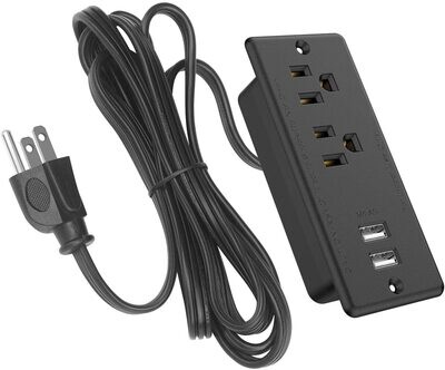 Recessed Power Strip  with 2 USBs RPSTRIP