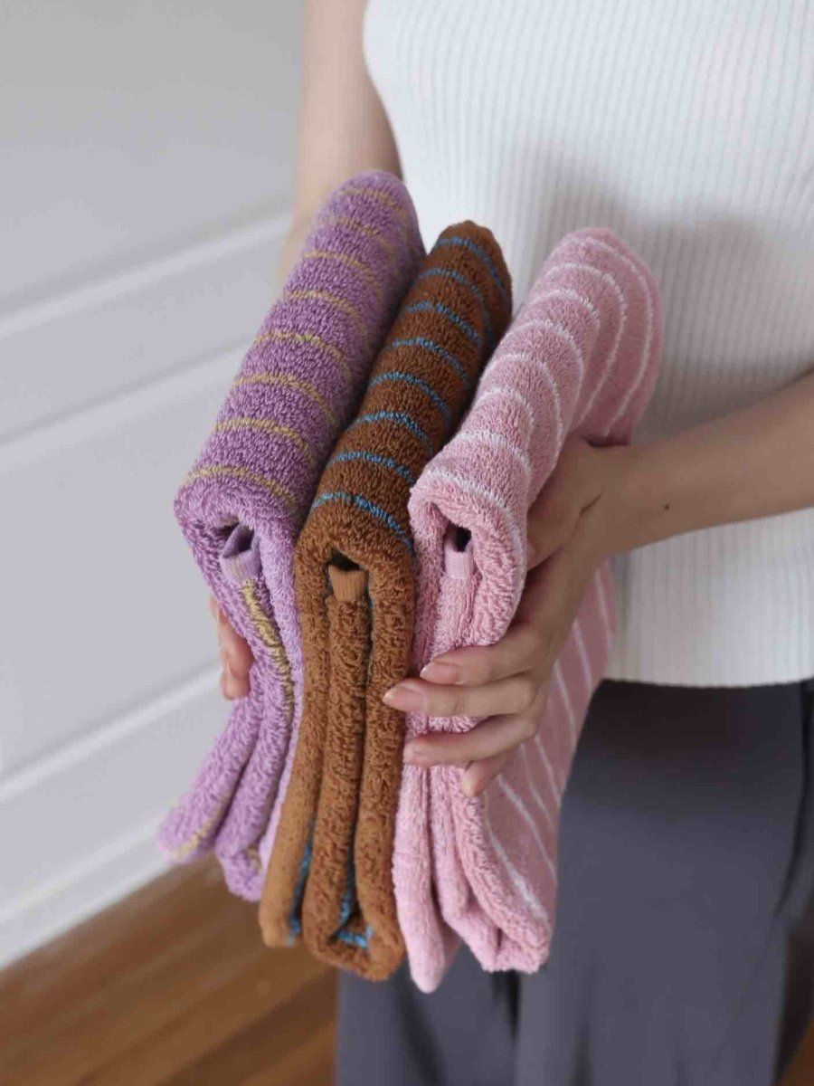Ultra Soft Absorbent Retro Stripe Bath Towel