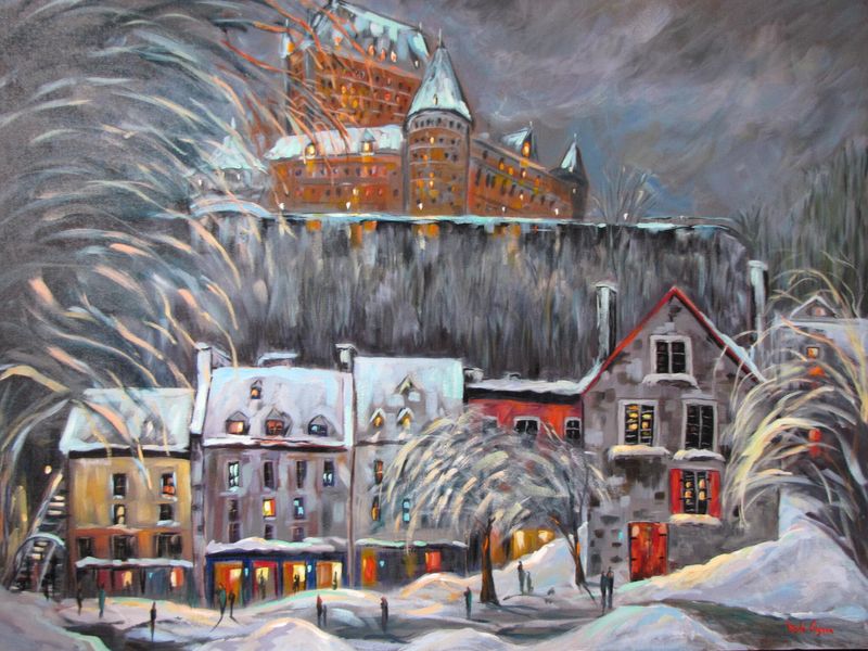 Vieux Québec sous la neige
