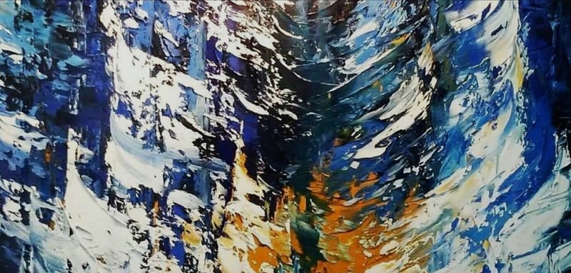 Bleu et blanc de l'hiver québécois