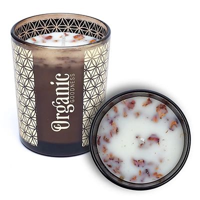 Organic Goodness geurkaars Roos &amp; Geranium
