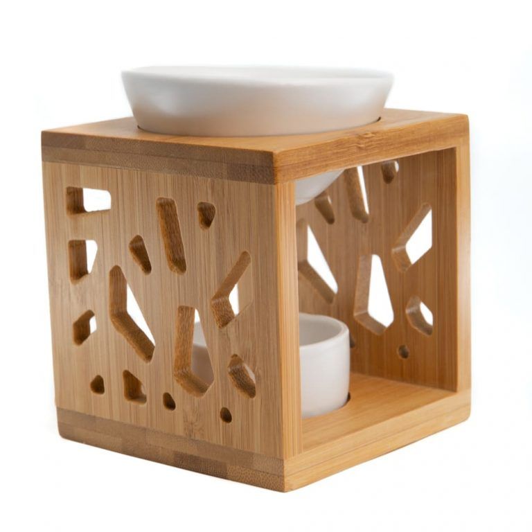 Luxe Aromabrander Bamboe Vormenmotief – Witt
