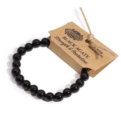 Armband - Zwarte Agaat