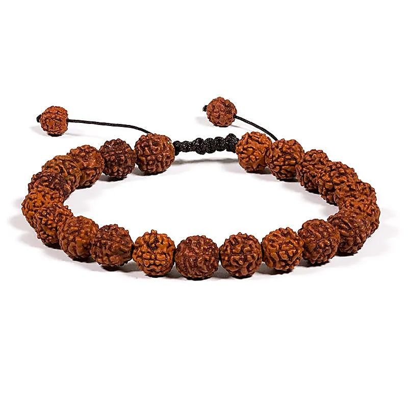 Armband rudraksha 21 kralen verstelbaar