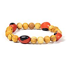 Armband Palo Santo + 4 huayruro kralen elastisch