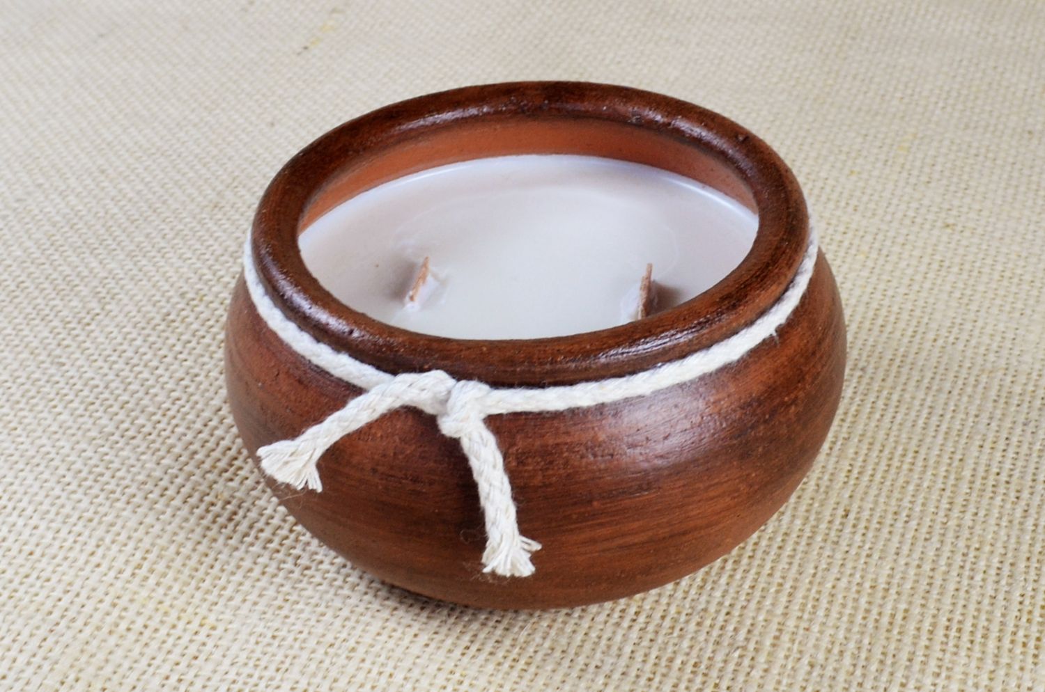 Hand-Painted Terracotta Soy-Coconut Candle, 7.5 oz., available in 3 Fragrances/Colors