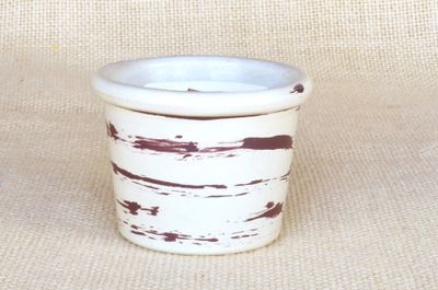 Hand-Painted Terracotta Soy-Coconut Candle, 4.5 oz, available in 4 Fragrances/Colors.