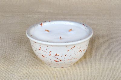 Hand-Painted Terracota Soy-Coconut Candle, 7.5 oz, available in 4 Fragrances/Colors