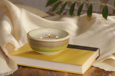 Hand-Painted Terracotta Soy-Coconut Candle, 10 oz., available in 3 Fragrances/Colors.