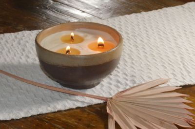 Hand-Painted Terracotta Soy-Coconut Candle, 13 oz., available in 2 Fragrances/Colors - TAZON Collection