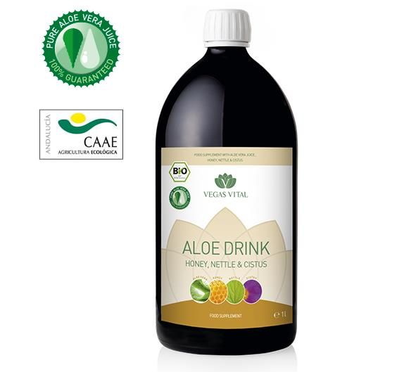Aloe Vera Drink Aloe Vera Drink "Honey. Nettle + Cristus" 1 Liter
