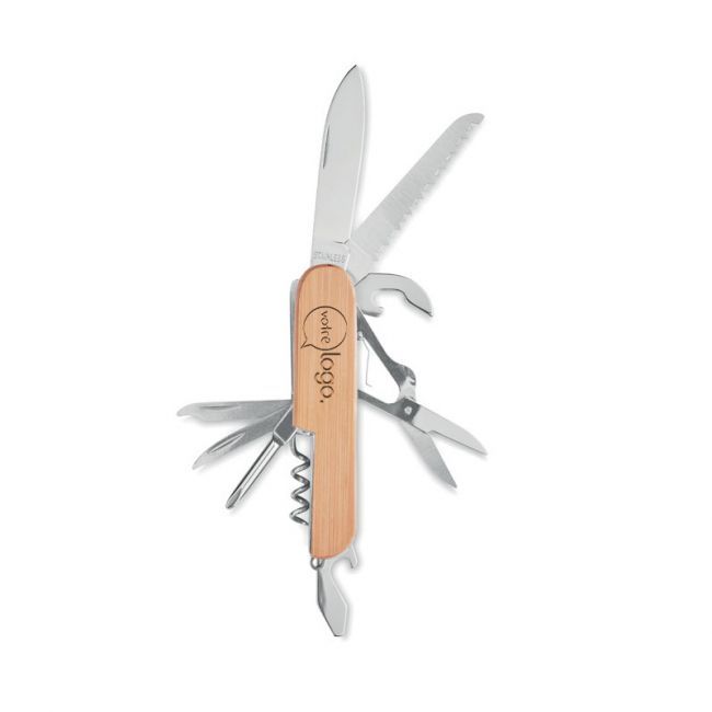 Couteau multi outils en bambou