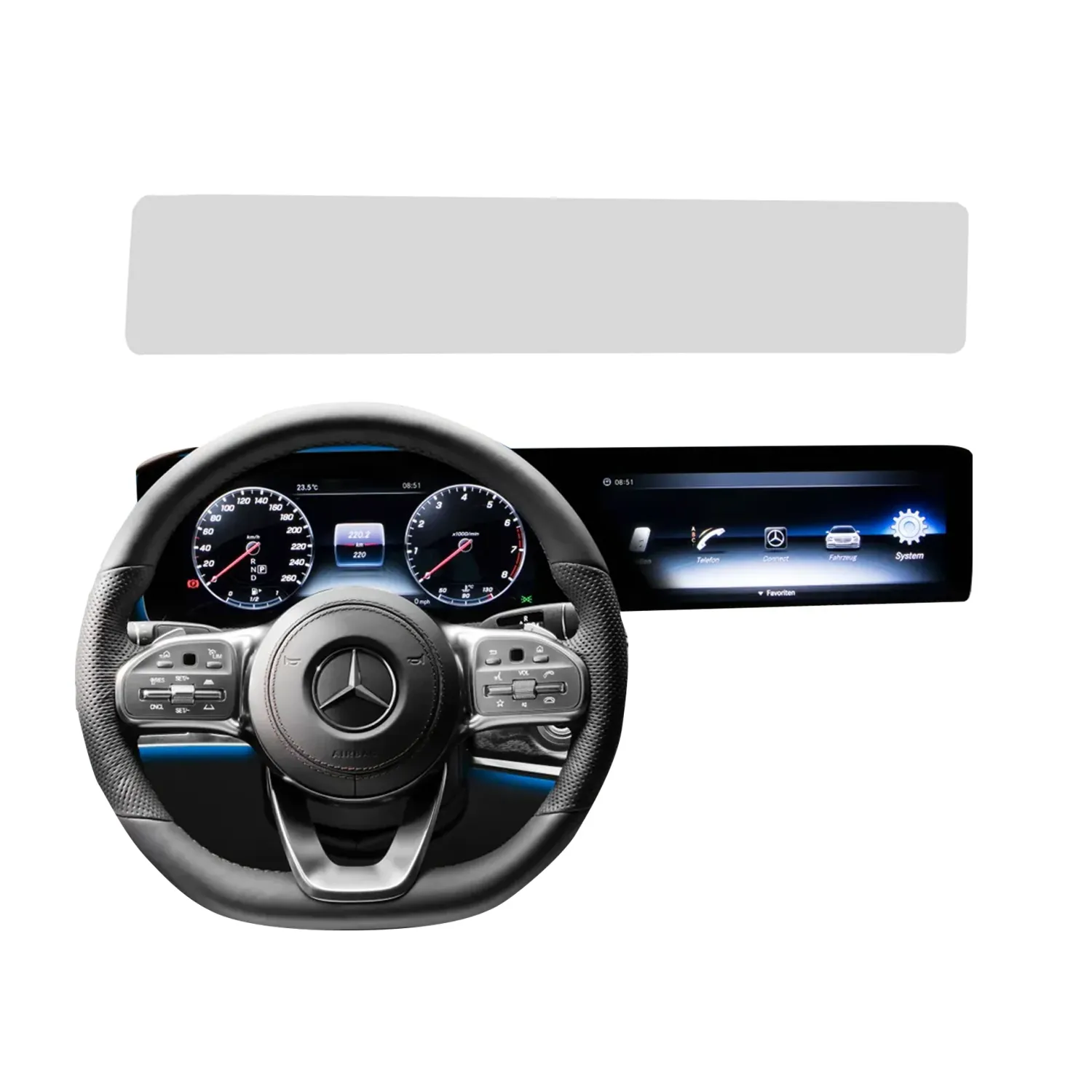 DISPRO Screenprotector Mercedes S‑Klasse W222 / C217 / A217 – Matte Anti‑Fingerprint