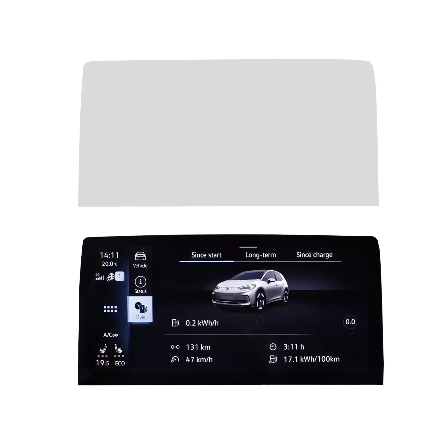 DISPRO Screenprotector Volkswagen ID.3 / ID.4 / ID.5 12 inch – Matte Anti‑Fingerprint