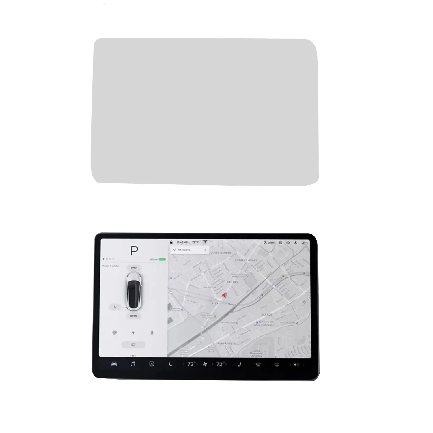 DISPRO Screenprotector Tesla Model 3 – Matte Anti‑Fingerprint