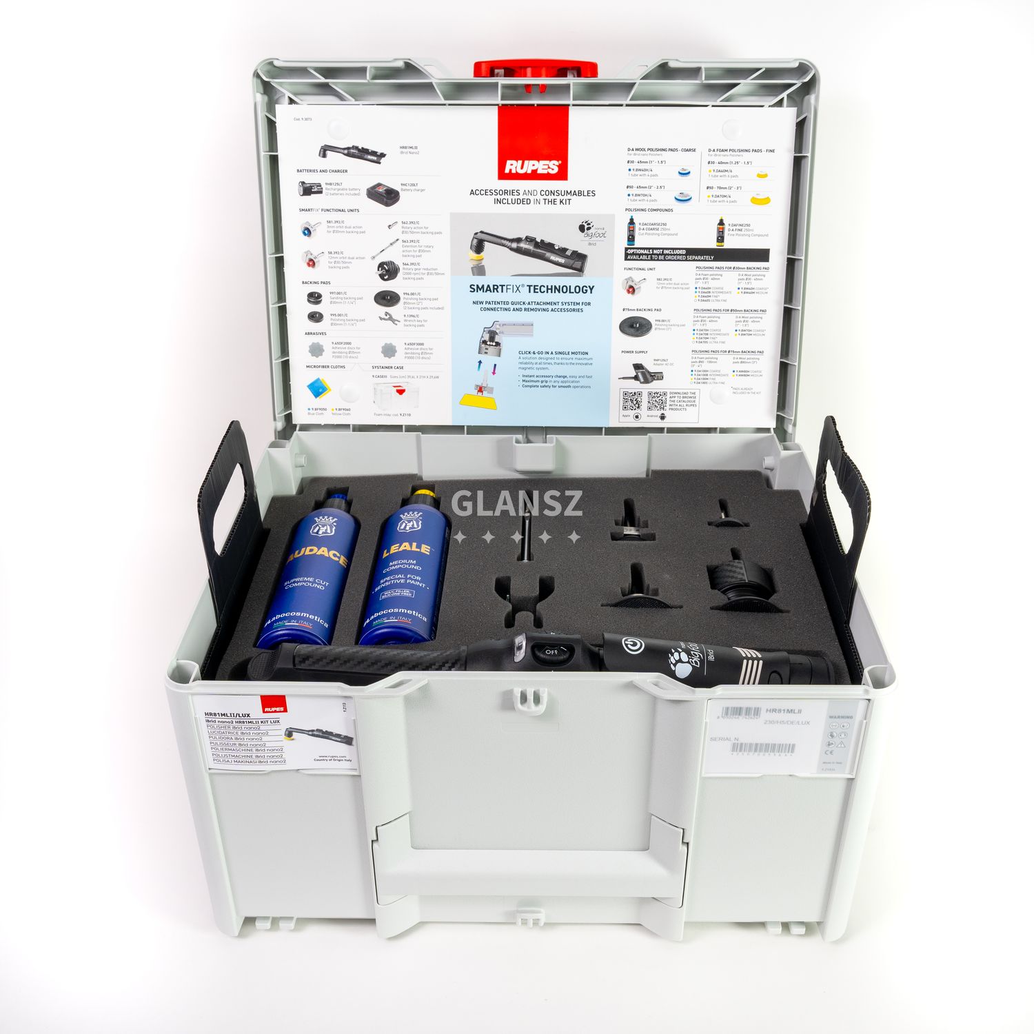 Rupes, iBrid Nano 2 op accu - Luxe set